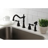 image:imageKingston Brass KS1795PKLBS Widespread Kitchen Faucet Oil Rubbed BronzeOil Rubbed Bronze