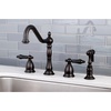 image:imageKingston Brass KS1795PKLBS Widespread Kitchen Faucet Oil Rubbed BronzeOil Rubbed Bronze