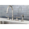 image:imageKingston Brass KS2791ALBS Widespread Kitchen Faucet Polished ChromeBrushed Nickel