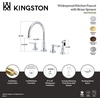 image:imageKingston Brass KS2791ALBS Widespread Kitchen Faucet Polished ChromeBrushed Nickel