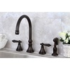 image:imageKingston Brass KS2791ALBS Widespread Kitchen Faucet Polished ChromeOil Rubbed Bronze