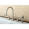 image:imageKingston Brass KS2792ZLBS Widespread Kitchen Faucet Polished BrassBrushed Nickel