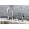 image:imageKingston Brass KS2792ZLBS Widespread Kitchen Faucet Polished BrassBrushed Nickel