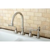 image:imageKingston Brass KS2792ZLBS Widespread Kitchen Faucet Polished BrassBrushed Nickel