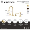 image:imageKingston Brass KS2792ZLBS Widespread Kitchen Faucet Polished BrassBrushed Nickel