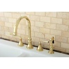 image:imageKingston Brass KS2792ZLBS Widespread Kitchen Faucet Polished BrassPolished Brass