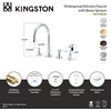 image:imageKingston Brass KS2795BLBS Governor DoubleHandle Widespread Kitchen Faucet with Brass Sprayer Oil Rubbed BronzePolished Chrome