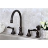 image:imageKingston Brass KS2795DFLBS Widespread Kitchen Faucet Oil Rubbed BronzeOil Rubbed Bronze