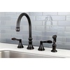 image:imageKingston Brass KS2795DFLBS Widespread Kitchen Faucet Oil Rubbed BronzeOil Rubbed Bronze