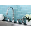 image:imageKingston Brass KS2795DFLBS Widespread Kitchen Faucet Oil Rubbed BronzePolished Chrome