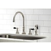 image:imageKingston Brass KS2795PKLBS Duchess Widespread Kitchen Faucet with Brass Sprayer Oil Rubbed BronzeBrushed Nickel