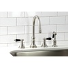 image:imageKingston Brass KS2795PKLBS Duchess Widespread Kitchen Faucet with Brass Sprayer Oil Rubbed BronzeBrushed Nickel