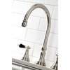 image:imageKingston Brass KS2795PKLBS Duchess Widespread Kitchen Faucet with Brass Sprayer Oil Rubbed BronzeBrushed Nickel