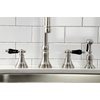 image:imageKingston Brass KS2795PKLBS Duchess Widespread Kitchen Faucet with Brass Sprayer Oil Rubbed BronzeBrushed Nickel