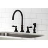 image:imageKingston Brass KS2795PKLBS Duchess Widespread Kitchen Faucet with Brass Sprayer Oil Rubbed BronzeOil Rubbed Bronze