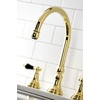 image:imageKingston Brass KS2795PKLBS Duchess Widespread Kitchen Faucet with Brass Sprayer Oil Rubbed BronzePolished Brass