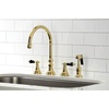 image:imageKingston Brass KS2795PKLBS Duchess Widespread Kitchen Faucet with Brass Sprayer Oil Rubbed BronzePolished Brass