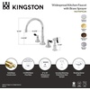 image:imageKingston Brass KS2795PKLBS Duchess Widespread Kitchen Faucet with Brass Sprayer Oil Rubbed BronzePolished Chrome
