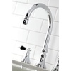image:imageKingston Brass KS2795PKLBS Duchess Widespread Kitchen Faucet with Brass Sprayer Oil Rubbed BronzePolished Chrome