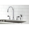 image:imageKingston Brass KS2795PKLBS Duchess Widespread Kitchen Faucet with Brass Sprayer Oil Rubbed BronzePolished Chrome