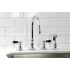 image:imageKingston Brass KS2795PKLBS Duchess Widespread Kitchen Faucet with Brass Sprayer Oil Rubbed BronzePolished Chrome