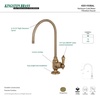 image:imageKingston Brass KS5193BAL Heirloom SingleHandle Water Filtration Faucet Antique BrassAntique Brass