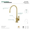 image:imageKingston Brass KS5197NML Magellan SingleHandle Water Filtration Faucet Brushed BrassBrushed Brass