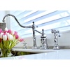 image:imageKingston Brass KS7805TPLBS Templeton Widespread Kitchen Faucet with Brass Sprayer Oil Rubbed Bronze 8Inch Center  OilRubbed BronzePolished Chrome