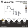image:imageKingston Brass KS7805TPLBS Templeton Widespread Kitchen Faucet with Brass Sprayer Oil Rubbed Bronze 8Inch Center  OilRubbed BronzePolished Chrome