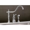 image:imageKingston Brass KS7805TPLBS Templeton Widespread Kitchen Faucet with Brass Sprayer Oil Rubbed Bronze 8Inch Center  OilRubbed BronzePolished Chrome