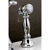 image:imageKingston Brass KS7805TPLBS Templeton Widespread Kitchen Faucet with Brass Sprayer Oil Rubbed Bronze 8Inch Center  OilRubbed BronzePolished Chrome