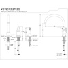 image:imageKingston Brass KS7828TLBS Templeton SingleHandle Widespread Kitchen Faucet Brushed NickelBrushed Nickel