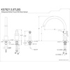 image:imageKingston Brass KS7828TLBS Templeton SingleHandle Widespread Kitchen Faucet Brushed NickelOil Rubbed Bronze
