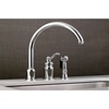 image:imageKingston Brass KS7828TLBS Templeton SingleHandle Widespread Kitchen Faucet Brushed NickelPolished Chrome