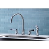 image:imageKingston Brass KS8728DFL 8Inch to 16Inch Widespread Kitchen Faucet Brushed NickelPolished Chrome