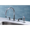 image:imageKingston Brass KS8728DFL 8Inch to 16Inch Widespread Kitchen Faucet Brushed NickelPolished Chrome