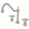 image:imageKingston Brass KB1791AXLS Heritage 8Inch Centerset Kitchen Faucet Polished ChromeBrushed Nickel