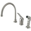image:imageKingston Brass KB818 SingleHandle Widespread Kitchen Faucet Brushed NickelBrushed Nickel