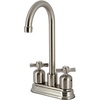 image:imageKingston Brass KB849ZXAC Millennium TwoHandle 2Hole Deck Mount Bar Faucet in Antique CopperBrushed Nickel