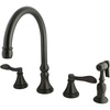 image:imageKingston Brass KS2795DFLBS Widespread Kitchen Faucet Oil Rubbed BronzeOil Rubbed Bronze