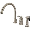 image:imageKingston Brass KS7828TLBS Templeton SingleHandle Widespread Kitchen Faucet Brushed NickelBrushed Nickel