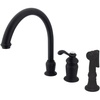 image:imageKingston Brass KS7828TLBS Templeton SingleHandle Widespread Kitchen Faucet Brushed NickelOil Rubbed Bronze