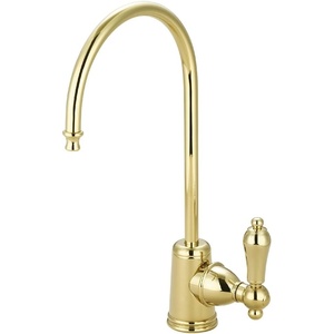 image:imageKingston Brass Gourmetier KS7192AL Restoration Single Handle Water Filtration Faucet Polished Brass 6Inch spout reachPolished Brass