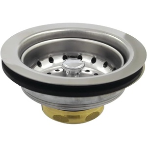 image:imageKingston Brass K111B Stainless Steel Basket Strainer with Brass Nut Brushed Nickel