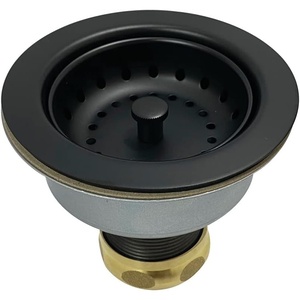 image:imageKingston Brass K112MB Tacoma Kitchen Sink Basket Strainer Matte Black 444 x 444 x 381