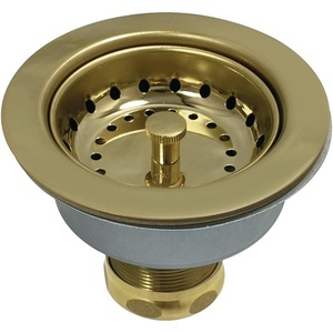 image:imageKingston Brass K112PB Tacoma Kitchen Sink Basket Strainer Polished Brass 444 x 444 x 381