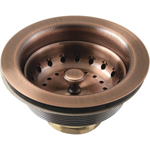 image:imageKingston Brass K121BAC Fresno 312 Stainless Steel Kitchen Sink Basket Strainer Antique Copper