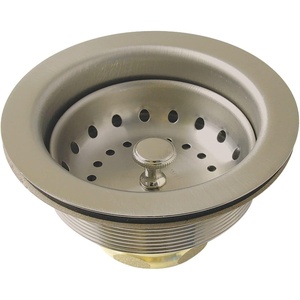 image:imageKingston Brass K121BBN Fresno 312 Inch Stainless Steel Kitchen Sink Basket Strainer Brushed Nickel
