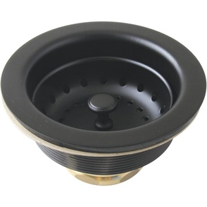 image:imageKingston Brass K121BMB Fresno 312 Stainless Steel Kitchen Sink Basket Strainer Matte Black