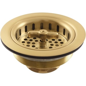 image:imageKingston Brass K212BB Tacoma Spin and Seal Sink Basket Strainer Brushed Brass